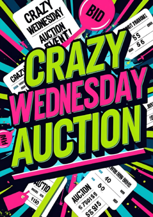 ACTIVE AUCTION - CRAZY WEDNESDAY - FROM 12 AUGUST TO WEDNESDAY 13 AUGUST 2025 (ENDING FROM 20:00)