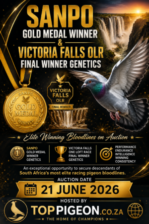 ACTIVE AUCTION - SANPO GOLD MEDAL WINNER AND VICTORIA FALLS OLR FINAL WINNER GENETICS - FROM 18 JUNE TO SUNDAY 21 JUNE 2026 (ENDING FROM 15:15)