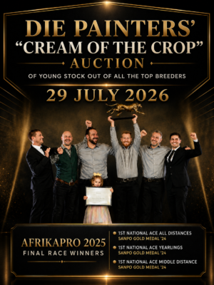 ACTIVE AUCTION - DIE PAINTERS’ “CREAM OF THE CROP” auction of young stock out of all the top breeders - FROM 27 JULY TO WEDNESDAY 29 JULY 2026 (ENDING FROM 20:15)