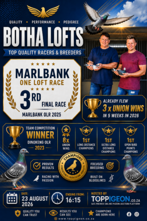 ACTIVE AUCTION - BOTHA LOFTS - FROM 20 AUGUST TO SUNDAY 23 AUGUST 2026 (ENDING FROM 16:15)