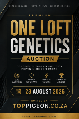 ACTIVE AUCTION - ONE LOFT GENETICS - FROM 21 AUGUST TO SUNDAY 23 AUGUST 2026 (ENDING FROM 17:15)