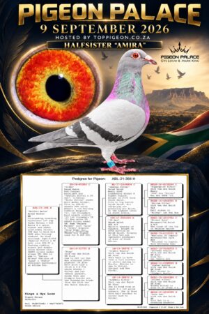 ACTIVE AUCTION - PIGEON PALACE HALF SISTER "AMIRA" - FROM 8 SEPTEMBER TO WEDNESDAY 9 SEPTEMBER 2026 (ENDING 20:00)