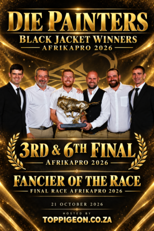 ACTIVE AUCTION - DIE PAINTERS - BLACK JACKET WINNERS AFRIKAPRO 2026 - FROM 20 OCTOBER TO WEDNESDAY 21 OCTOBER 2026 (ENDING FROM 20:00)
